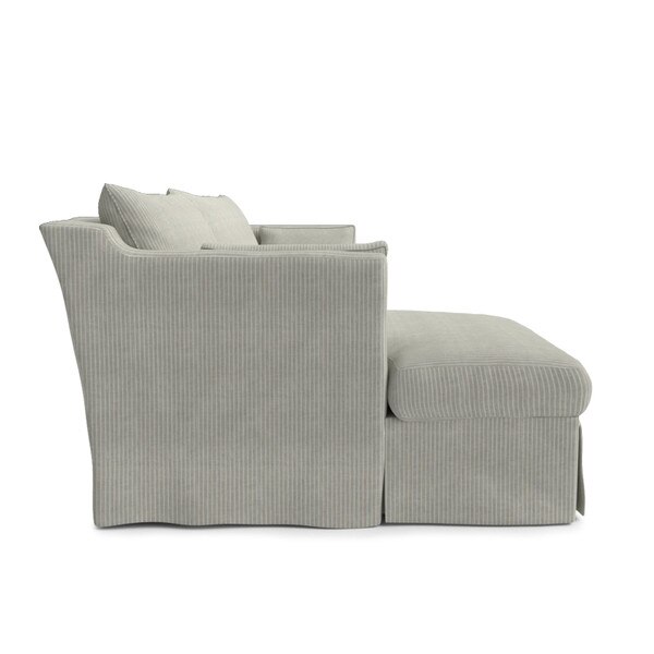 Camden Slip Sectional with Chaise (Ticking Driftwood) Macro 3